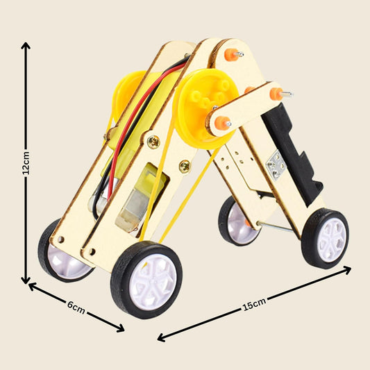 TATV QALAA DIY Wooden Crawling Robot Model Science Toy for Kids | DIY STEM Educational Science Toys for Kids 8,9,10,11,12,13,14 | 2025 Parents Choice Winner I Birthday Gifts for Boys & Girls